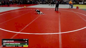 55 lbs Champ. Round 1 - Sterling Dunn, BHVPP vs Brayden Ringelstetter, K-M