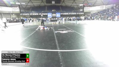 75 lbs Semis - Ole Massey-O'Hanlon, Mat Demon Wrestling Club vs Cameron James, Thunder Mountain Wrestling Club