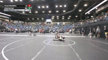 157 lbs Champ. Round 2 - Preston Ray, Waldorf (Iowa) vs Talan Braswell, Labette Community College
