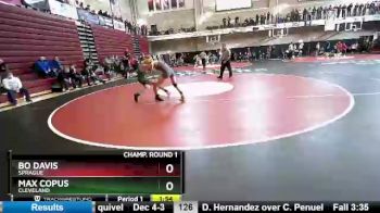 132 lbs Champ. Round 1 - Max Copus, Cleveland vs Bo Davis, Sprague