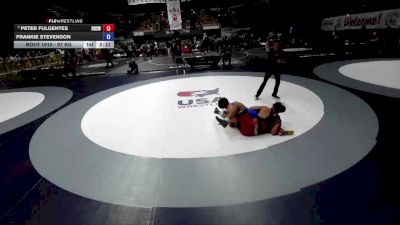 97 kg Champ. Round 1 - Peter Fulgentes, Royal High School Wrestling vs Frankie Stevenson