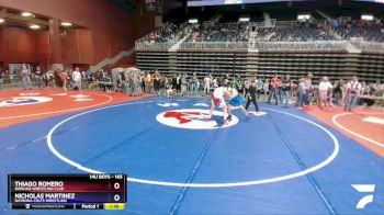 165 lbs 3rd Place Match - Thiago Romero, Rawlins Wrestling Club vs Nicholas Martinez, Natrona Colts Wrestling