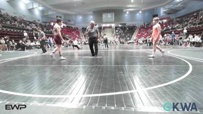 130 lbs Quarterfinal - Kamden Barnett, Bristow Elementary Wrestling Club vs Christian Garcia, Eufaula Ironheads Wrestling Club