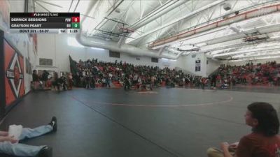 94-97 lbs Round 2 - Grayson Peart, Riverton Middle School vs Derrick Sessions, Powell Middle School