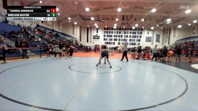 120 lbs Champ. Round 1 - Joshua Kiriakos, Yucaipa vs Breckin Moyer, Del Norte