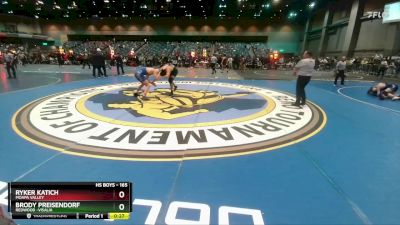 165 lbs Cons. Round 4 - Ryker Katich, Moapa Valley vs Brody Preisendorf, Redwood -Visalia