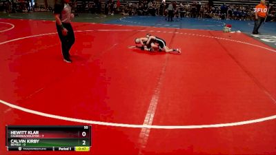 55 lbs Finals (8 Team) - Hewitt Klar, Caledonia/Houston vs Calvin Kirby, Bemidji