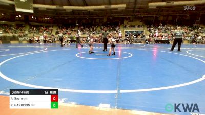 Quarterfinal - Atlas Sayre, Owasso Takedown Club vs Kash HARRISON, Tecumseh Youth Wrestling