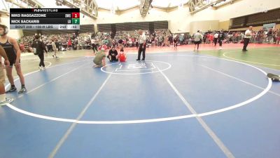 108-H lbs Consi Of 16 #2 - Niko Raggazzone, Seagull Wrestling Club vs Nick Sackaris, Long Beach