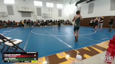 120 lbs Quarterfinal - Callen Schubert, Cody Middle School vs Levi Rogers, Powell Middle School