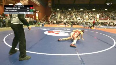 2A-126 lbs Quarterfinal - Jackson East, Upton vs Dominic Sanchez, Big Piney