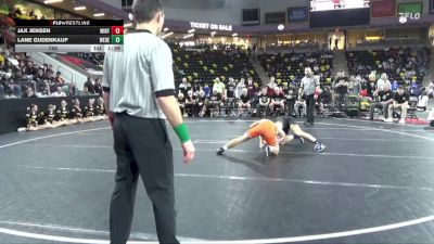 150 lbs Quarterfinal - Jax Jensen, Winterset vs Lane Gudenkauf, West Delaware, Manchester