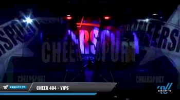 Cheer 404 - VIPs [2021 L2 Junior - D2 - Small - C Day 2] 2021 CHEERSPORT National Cheerleading Championship