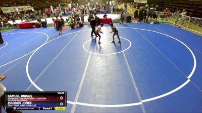 86 lbs Round 2 - Samuel Briggs, Community Youth Center - Concord Campus Wrestling vs Maddox Jones, Team Puma Wrestling Club