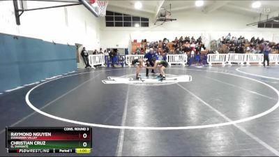 106 lbs Cons. Round 3 - Raymond Nguyen, Evergreen Valley vs Christian Cruz, El Diamante