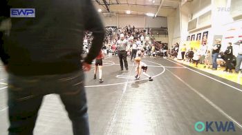 52 lbs Quarterfinal - Tyce Bush, Skiatook Youth Wrestling vs Brody Harris, Barnsdall Youth Wrestling