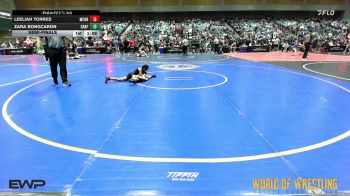 68 lbs Semifinal - Leeliah Torres, Crusader Wrestling vs Zara Bongcaron, Grappling Arts Of Stockton