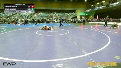 89 lbs Consi Of 16 #2 - Carson Smith, F-5 Grappling vs Crue Sumner, Warriors Of Christ Wrestling