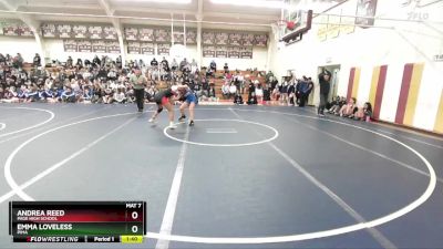 126 lbs Champ. Round 1 - Emma Loveless, Pima vs Andrea Reed, Page High School