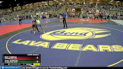 97 lbs Champ. Round 2 - Roy Corpus, Newberg Mat Club vs Ryik Simpson, Hi Desert Mat Club