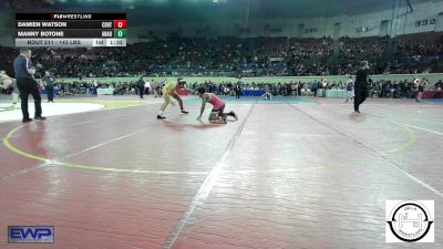 143 lbs Quarterfinal - Damien Watson, Central Middle School vs Manny Botone, Anadarko