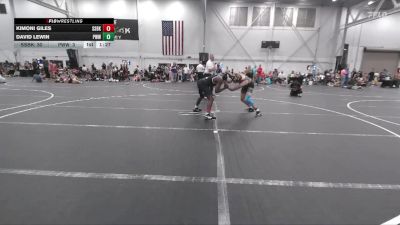 144 lbs Round 3 (6 Team) - Kimoni Giles, South Side WC Black vs David Lewin, Prime Wrestling White