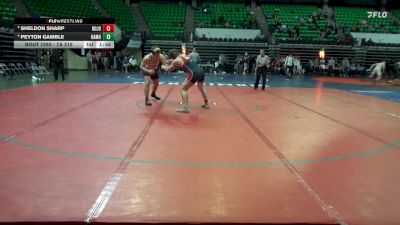 7A 215 lbs 3rd Place Match - Peyton Gamble, Oak Mountain vs Sheldon Sharp, Bob Jones