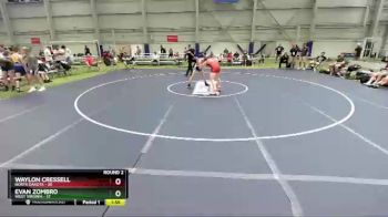 152 lbs Round 2 (6 Team) - Waylon Cressell, North Dakota vs Evan Zombro, West Virginia