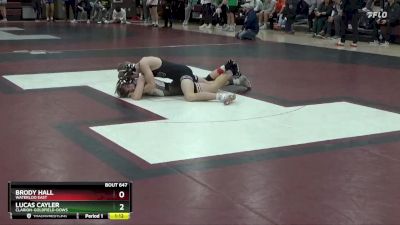 120 lbs Cons. Round 1 - Lucas Cayler, Clarion-Goldfield-Dows vs Brody Hall, Waterloo East