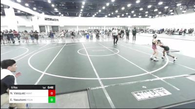 57 lbs Consi Of 4 - Nathaniel Vasquez, Mantanona TC vs Enzo Yasutomi, Pounders WC