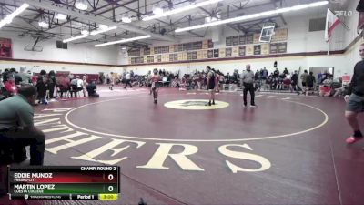 133 lbs Champ. Round 2 - Eddie Munoz, Fresno City vs Martin Lopez, Cuesta College