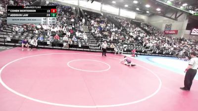 6A 144 lbs Cons. Round 2 - Cohen Mortensen, Lehi vs Addison Law, Syracuse