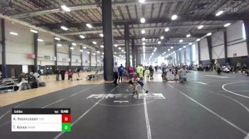 54 lbs Round Of 16 - Adriel Rasmussen, The Rock Of Redmond vs Trenton Boisa, Warriors Of Christ