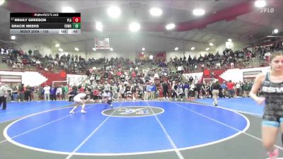 105 lbs Champ. Round 1 - Braily Greeson, Plainfield vs Gracie Meeks, Franklin Central Wrestling Club