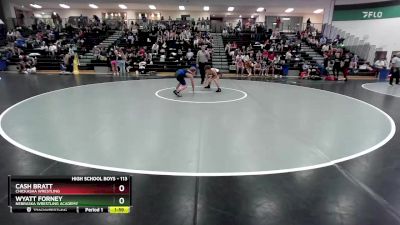 113 lbs Quarterfinal - Cash Bratt, Chickasha Wrestling vs Wyatt Forney, Nebraska Wrestling Academy