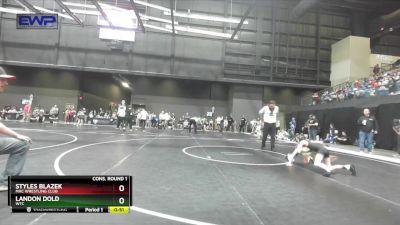 67 lbs Cons. Round 1 - Landon Dold, WTC vs Styles Blazek, Mac Wrestling Club