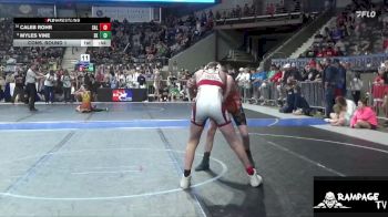 130 lbs Cons. Round 1 - Caleb Rohr, Salina vs Myles Vine, Ellis Kids