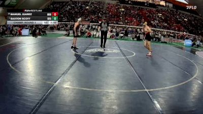 5A 132 lbs Champ. Round 1 - Saxton Scott, Idaho Falls vs Manuel Juarez, Minico