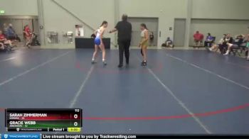 112 lbs Quarterfinals (8 Team) - Sarah Zimmerman, Kansas vs Gracie Webb, Arkansas