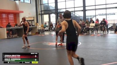 J-5 lbs Cons. Semi - Reece Anderson, Hammerin Hawks vs Joshua Bratten, Big Game Wrestling Club