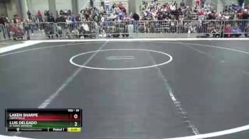 61 lbs Champ. Round 1 - Luis Delgado, U-Town Hammers vs Laken Sharpe, Coffeyville