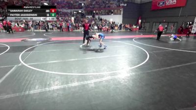 85 lbs Champ. Round 1 - Payten Jagodzinski, Gillett/Suring vs Samarah Dailey, Askren Wrestling Academy