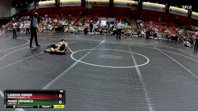 80 lbs Round 1 (8 Team) - Landon Owens, Meridian Maniacs vs Mario Demarco, Lake WC