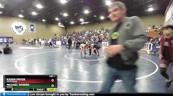 132 lbs Quarterfinal - Michael Rogers, Wasco vs Kaden Pryor, Atascadero