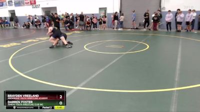 215 lbs Quarterfinal - Brayden Vreeland, Anchorage Youth Wrestling Academy vs Darren Foster, Juneau Youth Wrestling Club Inc.