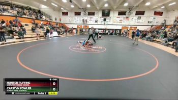 145 lbs Round 1 - Hunter Ruffing, Worland Middle School vs Carstyn Fowler, Lovell Middle School
