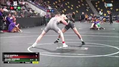 141 lbs Champ. Round 2 - Julian Sanchez, Army West Point vs Kyle Kantola, Indiana Tech