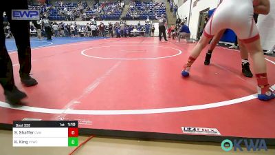 96 lbs Semifinal - Sawyer Shaffer, Caney Valley Wrestling vs Kase King, Verdigris Youth Wrestling