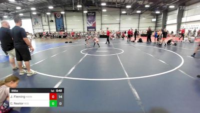 65 lbs Rr Rnd 2 - Julie Fleming, Mat Assassins Yellow vs Caleb Nestor, Ride Out Wrestling Club Green