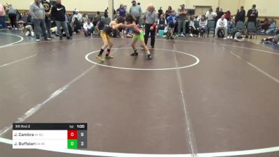 65 lbs Rr Rnd 2 - John Cambra, Buffalo Valley K-4 vs Josh Buffalari, Ragin Raisins Concord K-4